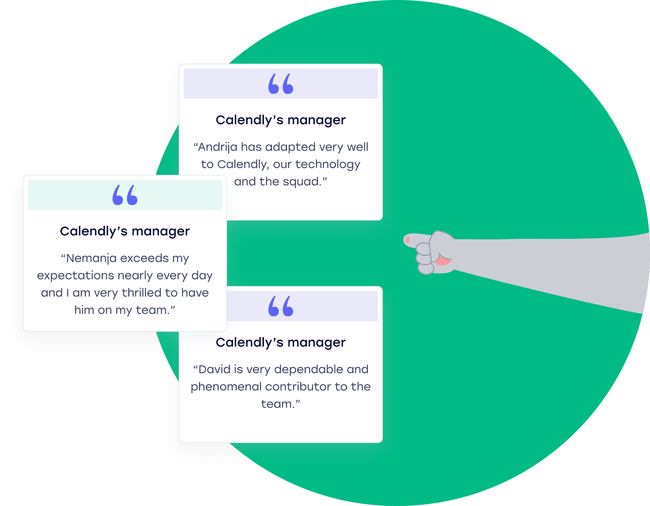 Gray cat's paw pointing to three white boxes.