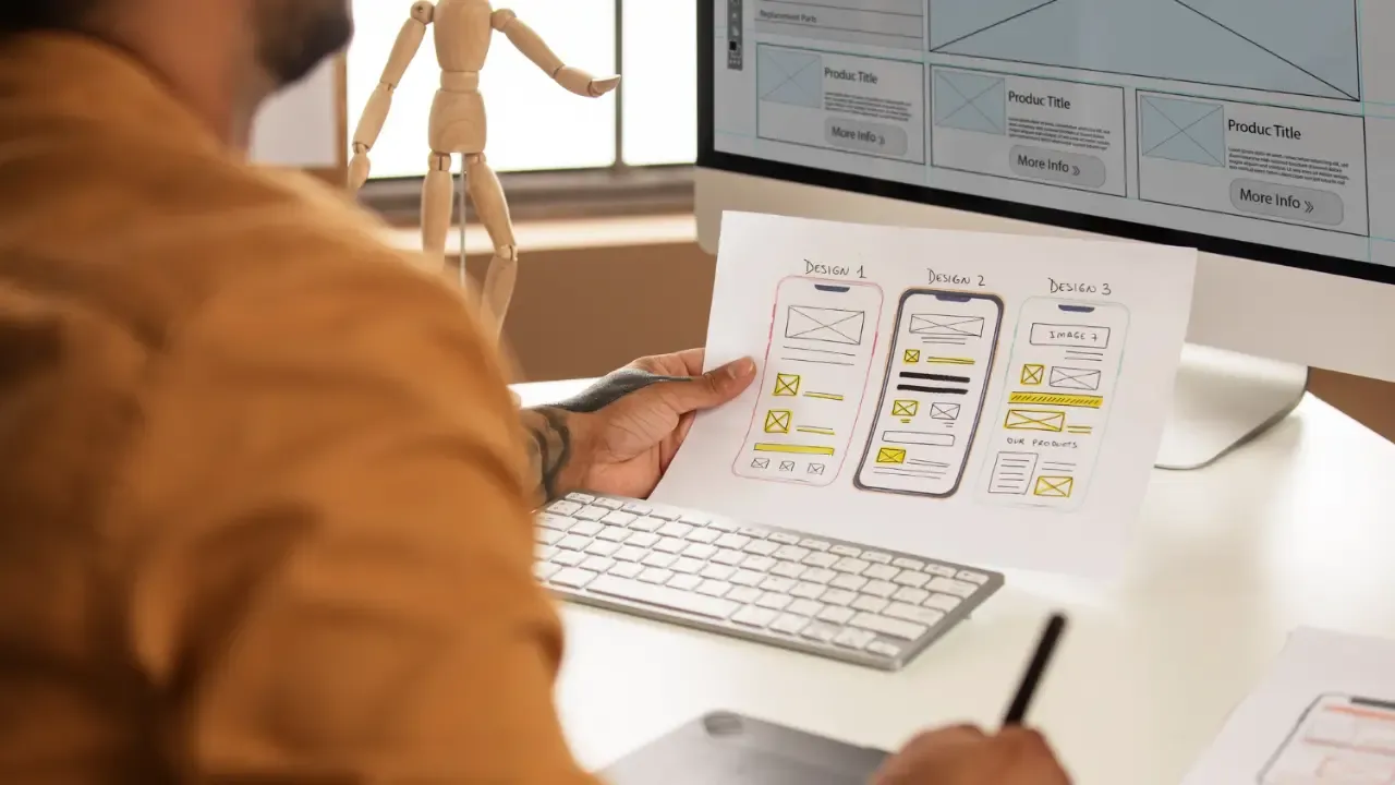 Three UX designs for mobile